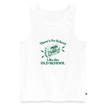 Es gibt keine Schule wie die alte Schule - Männer Premium Bio Tank Top - Weiß - Vorne - AI Model Male 178 light (178cm)