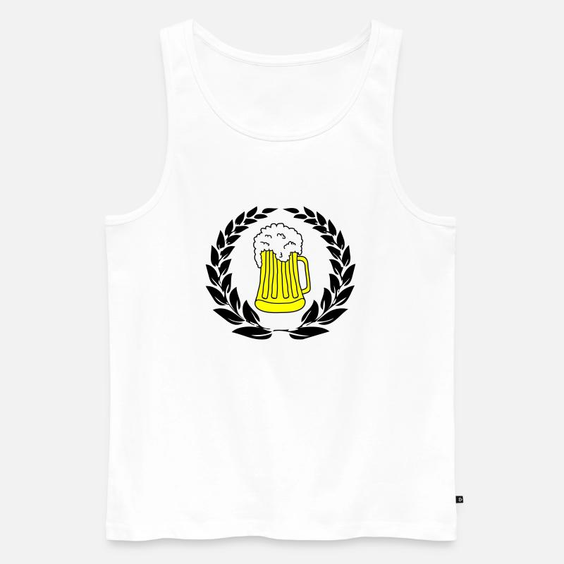 bier wappen 02 - Männer Premium Bio Tank Top - Weiß
