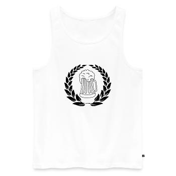 bier wappen 01 - Männer Premium Bio Tank Top - Weiß - Vorne - AI Model Male 178 light (178cm)