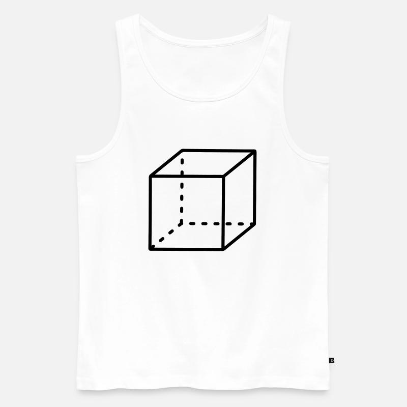 Cube Math - Men's Premium Organic Tank Top - white