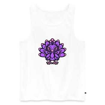 Peacock Comic Animal - Men's Premium Organic Tank Top - white - Front - AI Model Male 178 light (178cm)