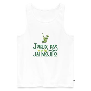 J'peux pas j'ai mojito - Débardeur bio Premium Homme - blanc - Devant - Michal (187cm)