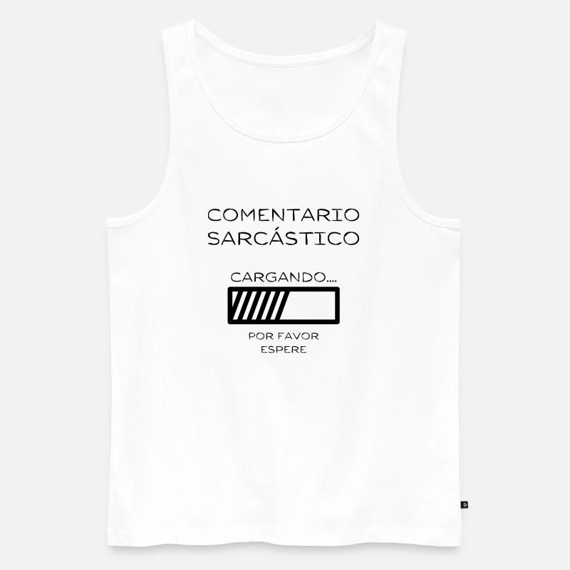 Loading: Sarkastischer Kommentar in Arbeit - Männer Premium Bio Tank Top - Weiß