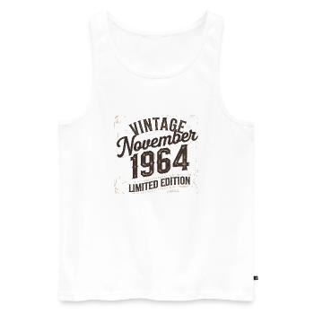 Vintage 1964 November - Limited edition - birthday - Men's Premium Organic Tank Top - white - Front - Michal (187cm)