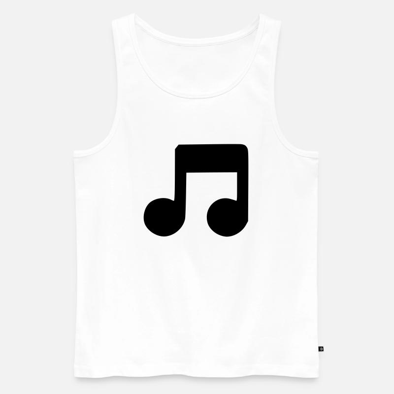 Nota musicale - Canottiera ecologica premium da uomo - bianco