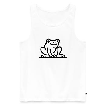 Grenouille Grenouille - Débardeur bio Premium Homme - blanc - Devant - AI Model Male 178 light (178cm)