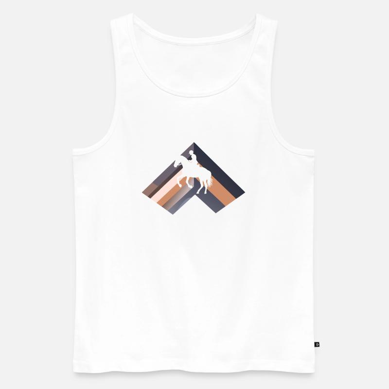 Pferd Wildpferd - Männer Premium Bio Tank Top - Weiß
