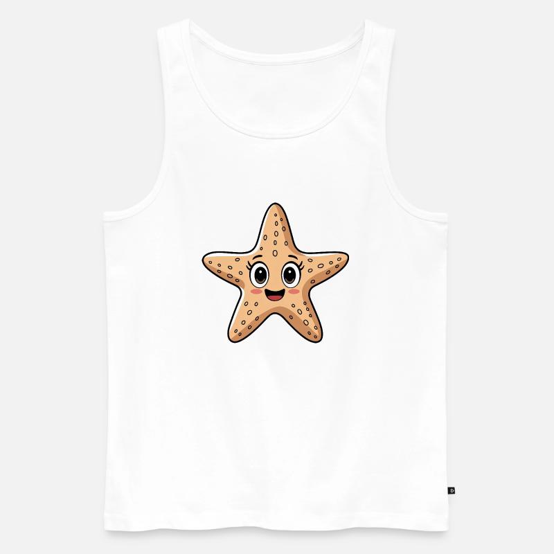Süßer Seestern - Männer Premium Bio Tank Top - Weiß