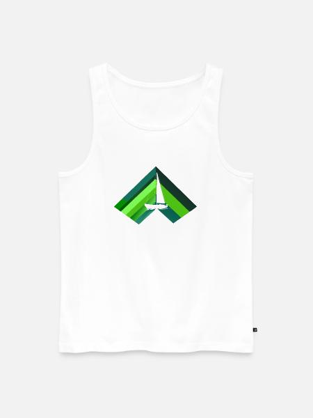 Segelboot Boot - Männer Premium Bio Tank Top - Weiß