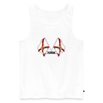 Deux drapeaux texte FLORIDA - Débardeur bio Premium Homme - blanc - Devant - Michal (187cm)