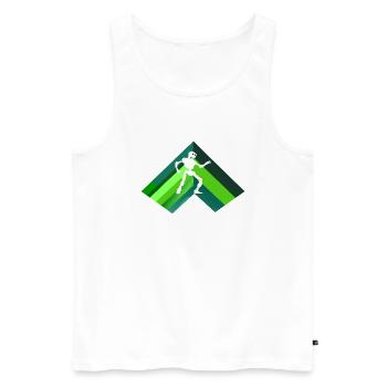 Cyborg Robotik Maschine - Männer Premium Bio Tank Top - Weiß - Vorne - Michal (187cm)