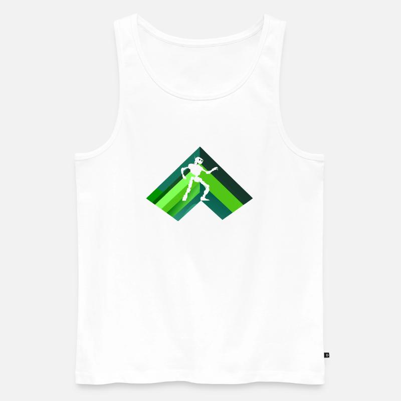 Cyborg Robotics Machine - Men's Premium Organic Tank Top - white