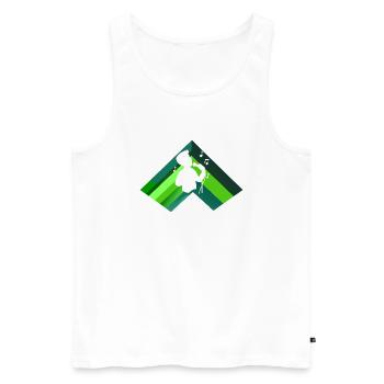 Gesang Karaoke Jazz - Männer Premium Bio Tank Top - Weiß - Vorne - Michal (187cm)