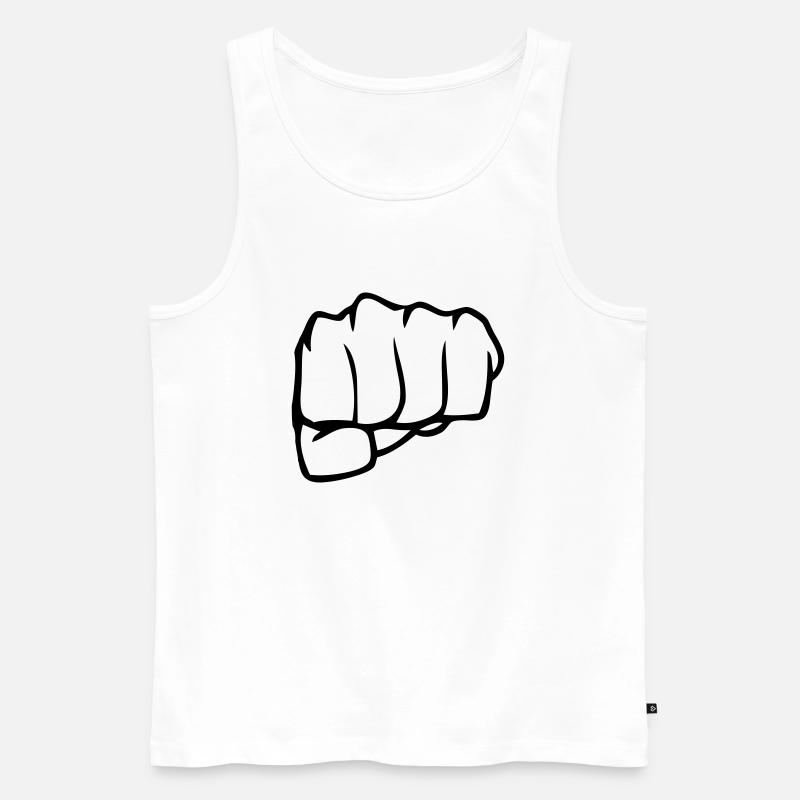 faust - Männer Premium Bio Tank Top - Weiß