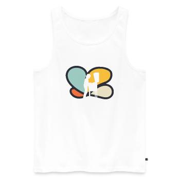 Flipper Zocker - Männer Premium Bio Tank Top - Weiß - Vorne - Michal (187cm)