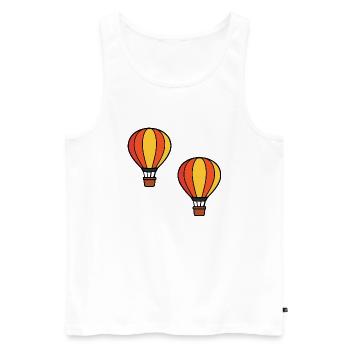 Heißluftballon - Männer Premium Bio Tank Top - Weiß - Vorne - Michal (187cm)