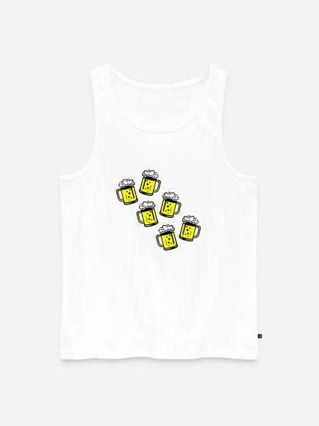 Beer Beer Mug Icon - Men's Premium Organic Tank Top - white