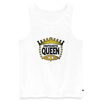 Unverfrorene Königin - Männer Premium Bio Tank Top - Weiß - Vorne - AI Model Male 178 light (178cm)