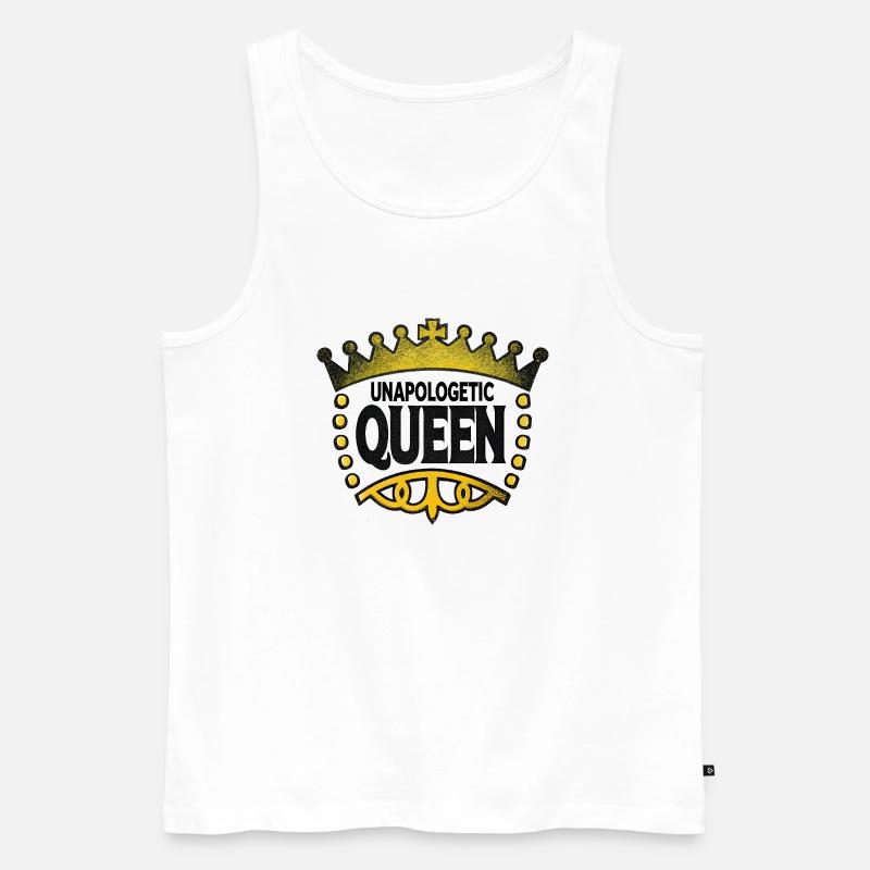 Unverfrorene Königin - Männer Premium Bio Tank Top - Weiß