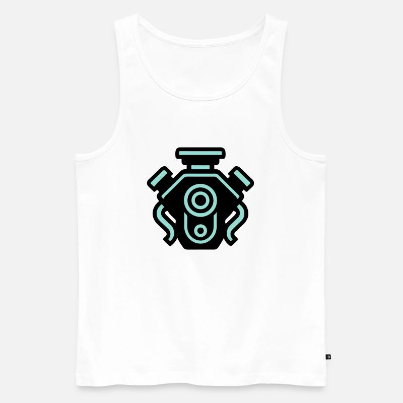 Motor Mechaniker Tuning - Männer Premium Bio Tank Top - Weiß