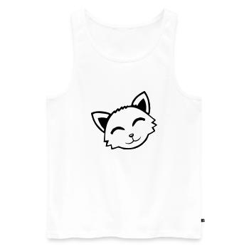 Cat Pet Animal Cute Little Kitten Friendly - Men's Premium Organic Tank Top - white - Front - AI Model Male 178 light (178cm)