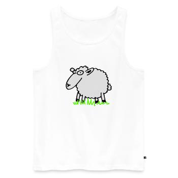 Schaf - Männer Premium Bio Tank Top - Weiß - Vorne - Michal (187cm)