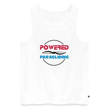 powered paragliding - Männer Premium Bio Tank Top - Weiß - Vorne - Michal (187cm)