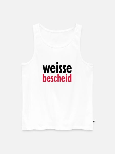 weissebescheid - Männer Premium Bio Tank Top - Weiß