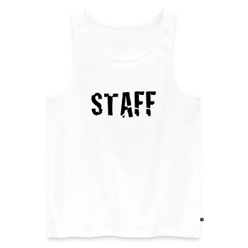 staff - Débardeur bio Premium Homme - blanc - Devant - Michal (187cm)