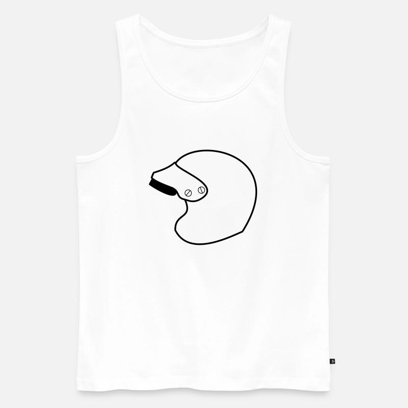 Racing Jet Helm - Männer Premium Bio Tank Top - Weiß
