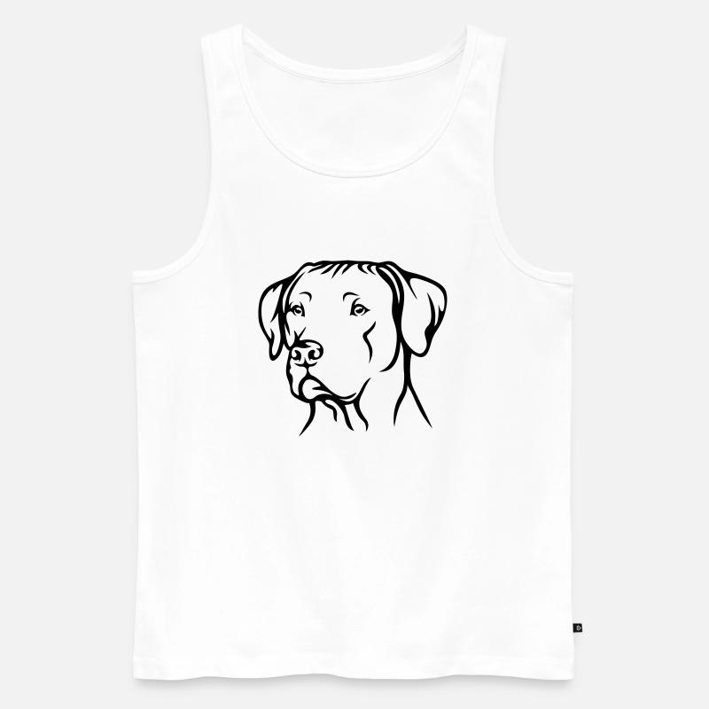 Rhodesian Ridgeback - Männer Premium Bio Tank Top - Weiß