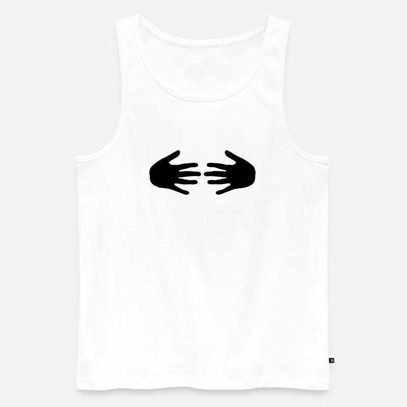 hands boobs - Männer Premium Bio Tank Top - Weiß