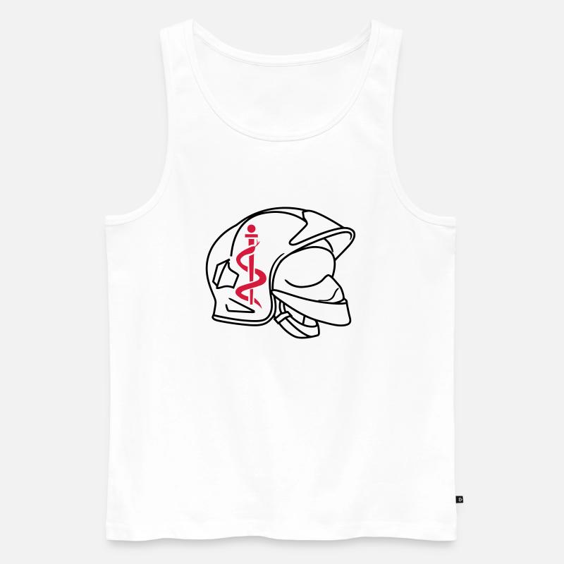 ISP pompier - Männer Premium Bio Tank Top - Weiß