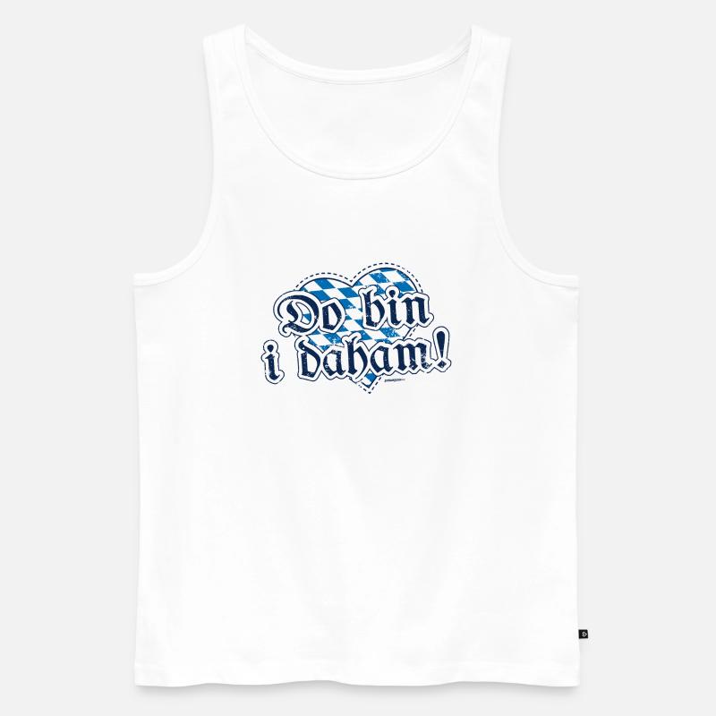 Do bin i daham! - Männer Premium Bio Tank Top - Weiß