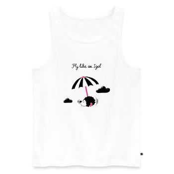 Fly like an Igel - Männer Premium Bio Tank Top - Weiß - Vorne - AI Model Male 178 light (178cm)