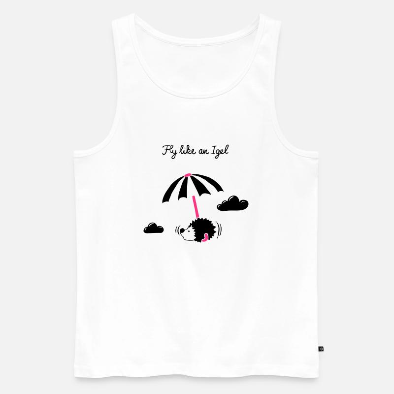 Fly like an Igel - Männer Premium Bio Tank Top - Weiß