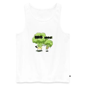 Bro Bros - Männer Premium Bio Tank Top - Weiß - Vorne - Michal (187cm)