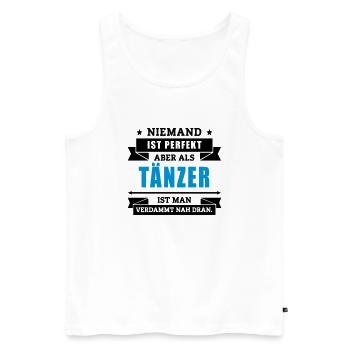 Funshirt Tänzer - Männer Premium Bio Tank Top - Weiß - Vorne - Michal (187cm)