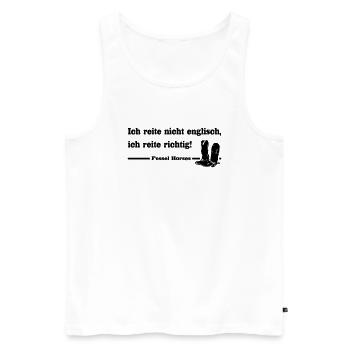 Westernreiter - Männer Premium Bio Tank Top - Weiß - Vorne - Michal (187cm)