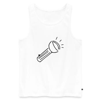 Taschenlampe,hell,Ausrüstung,geführt,Beleuchtung - Männer Premium Bio Tank Top - Weiß - Vorne - AI Model Male 178 light (178cm)