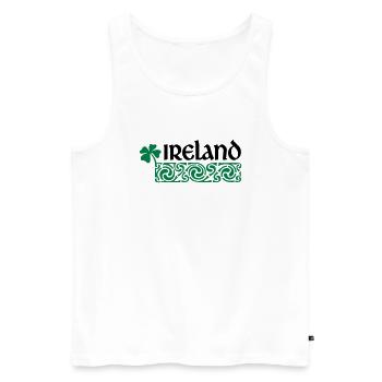 Irland - Männer Premium Bio Tank Top - Weiß - Vorne - AI Model Male 178 light (178cm)
