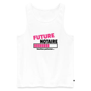future notaire - Débardeur bio Premium Homme - blanc - Devant - Michal (187cm)