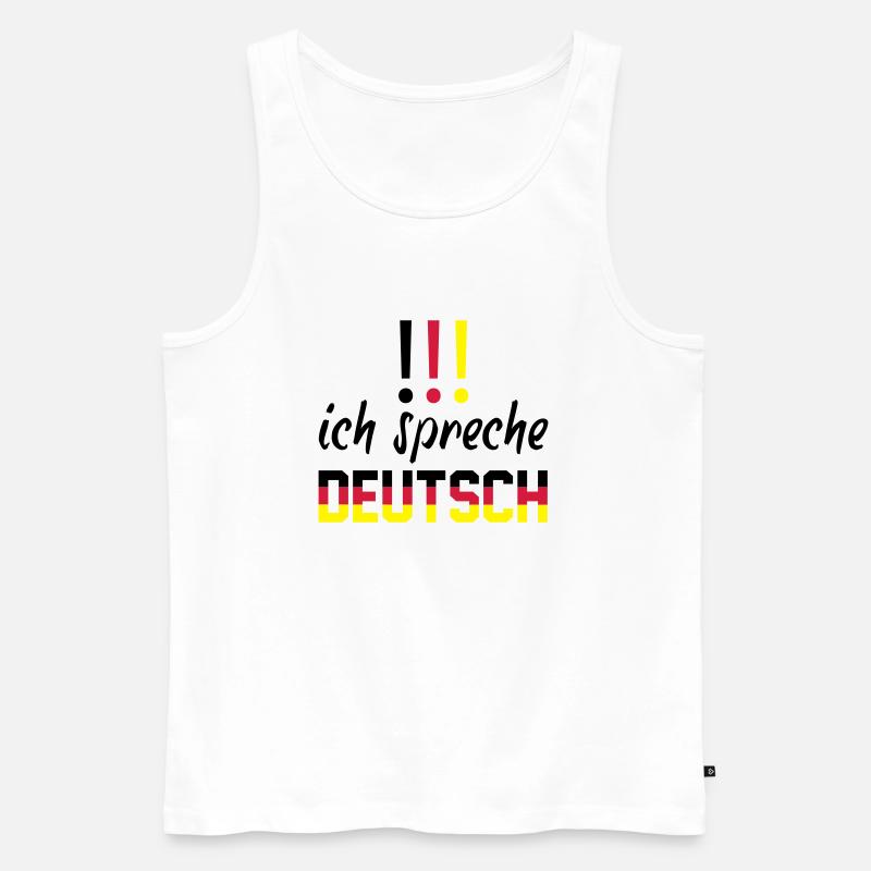 ich_spreche_deutsch - Männer Premium Bio Tank Top - Weiß