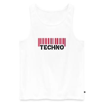 Techno__V002 - Débardeur bio Premium Homme - blanc - Devant - Michal (187cm)