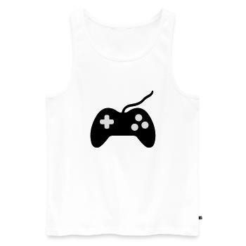 controller_form_f2 - Débardeur bio Premium Homme - blanc - Devant - Michal (187cm)