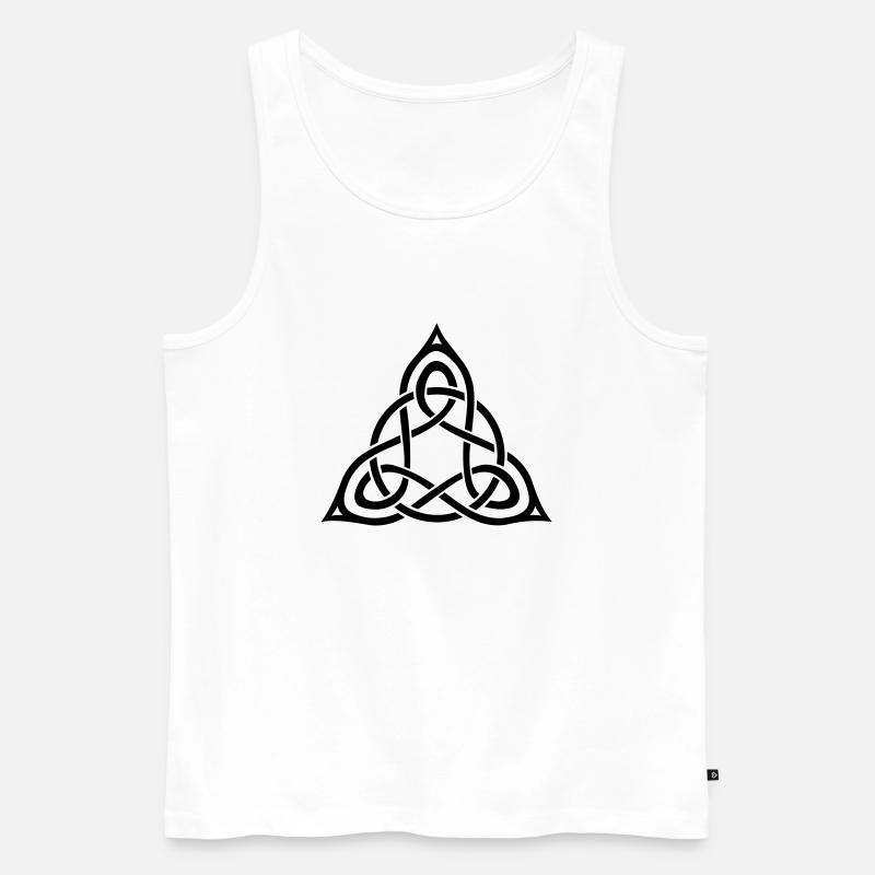 Dreiecksknoten - Männer Premium Bio Tank Top - Weiß