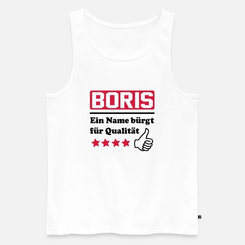 boris - Männer Premium Bio Tank Top - Weiß