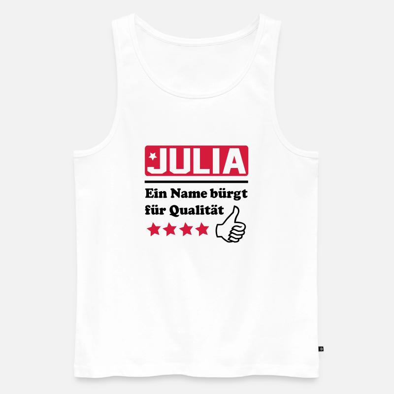 julia - Männer Premium Bio Tank Top - Weiß