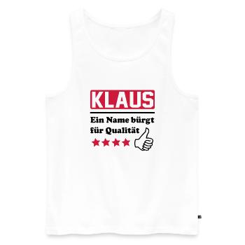 weihnachtsmann - Débardeur bio Premium Homme - blanc - Devant - Michal (187cm)