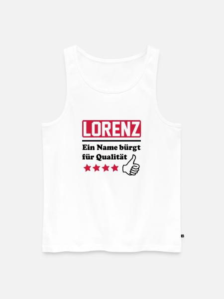 lorenz - Männer Premium Bio Tank Top - Weiß